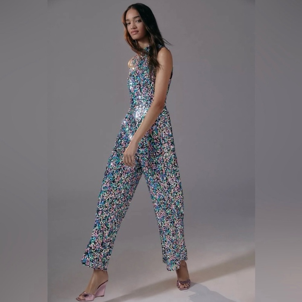 Hutch Anthropologie sequin jumpsuit small